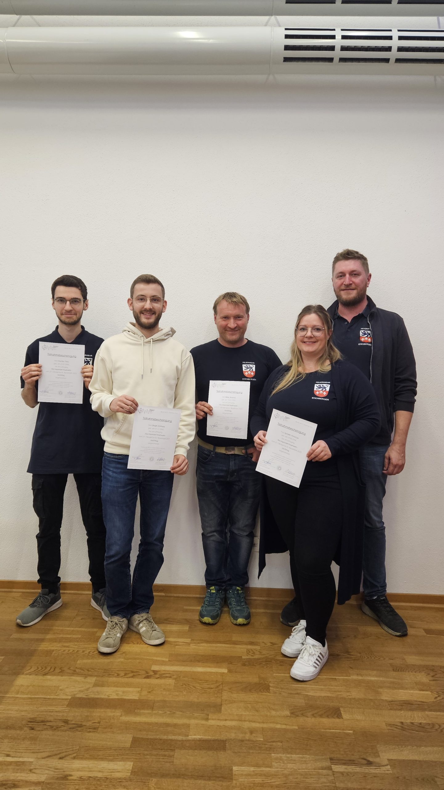 Teilnehmer First Responder Feuerwehr Edenbergen