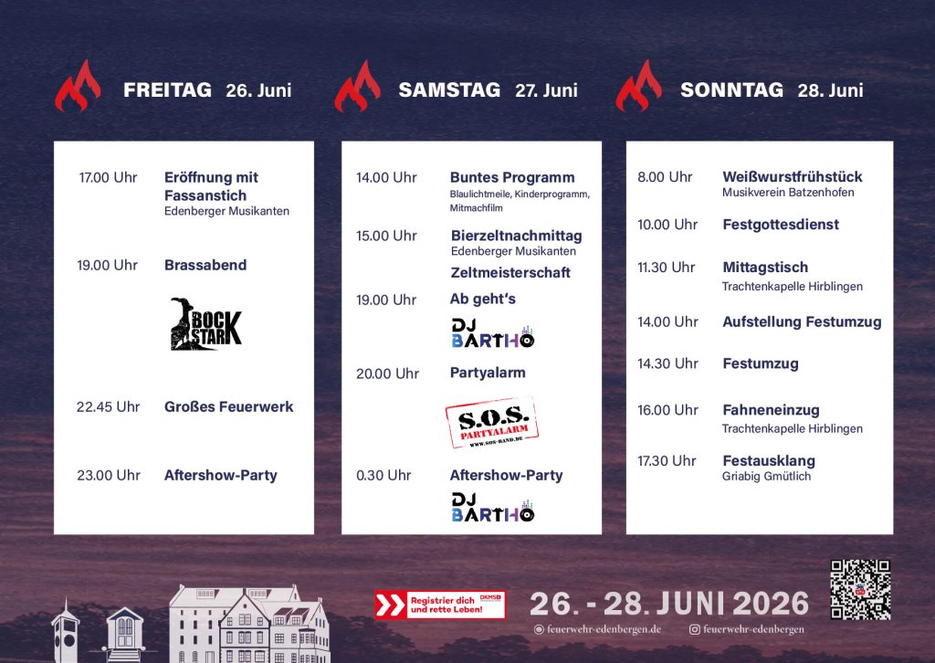 Flyer Feuerwehrfest Edenbergen